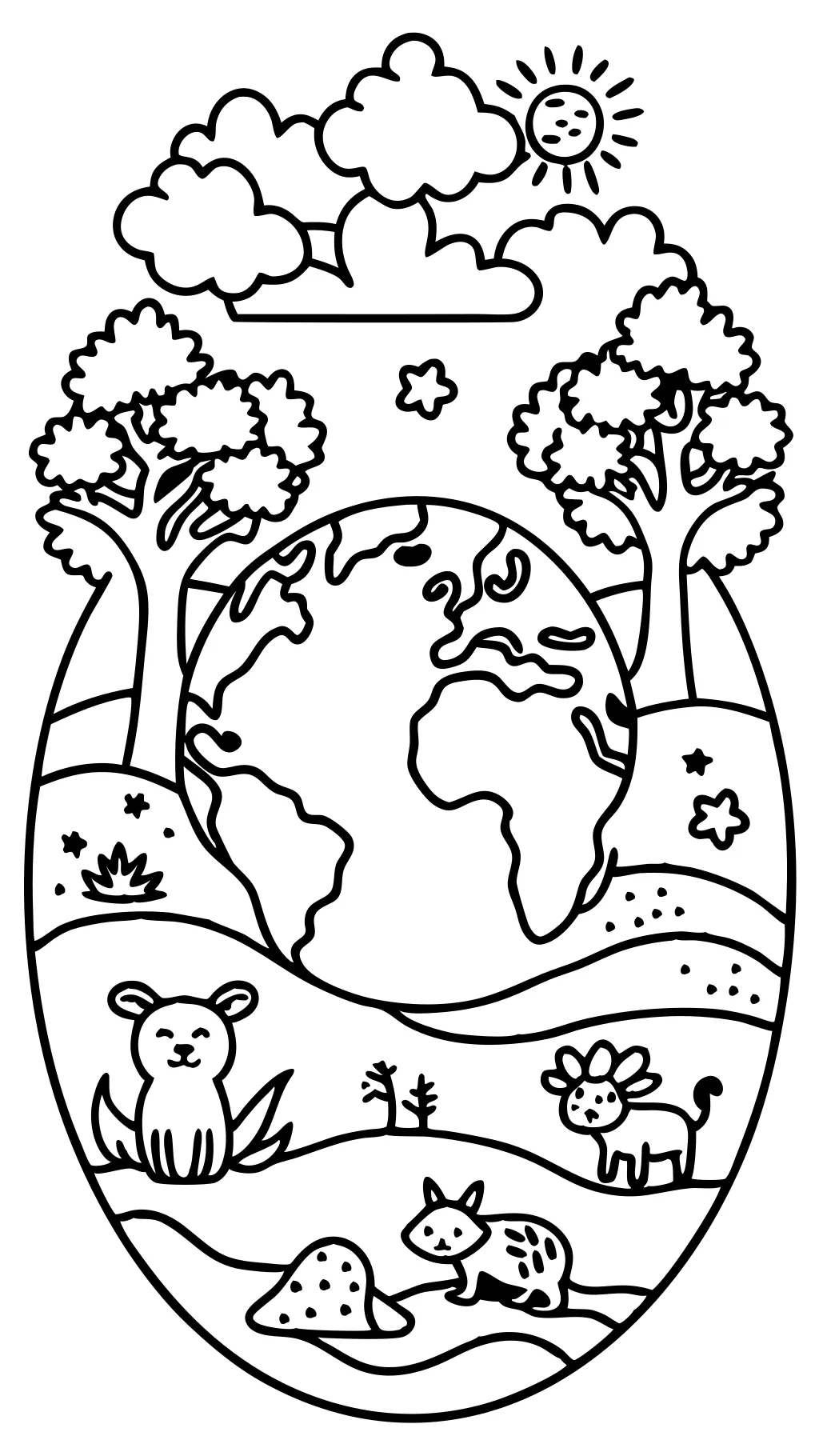 coloriage du jour de la terre pdf